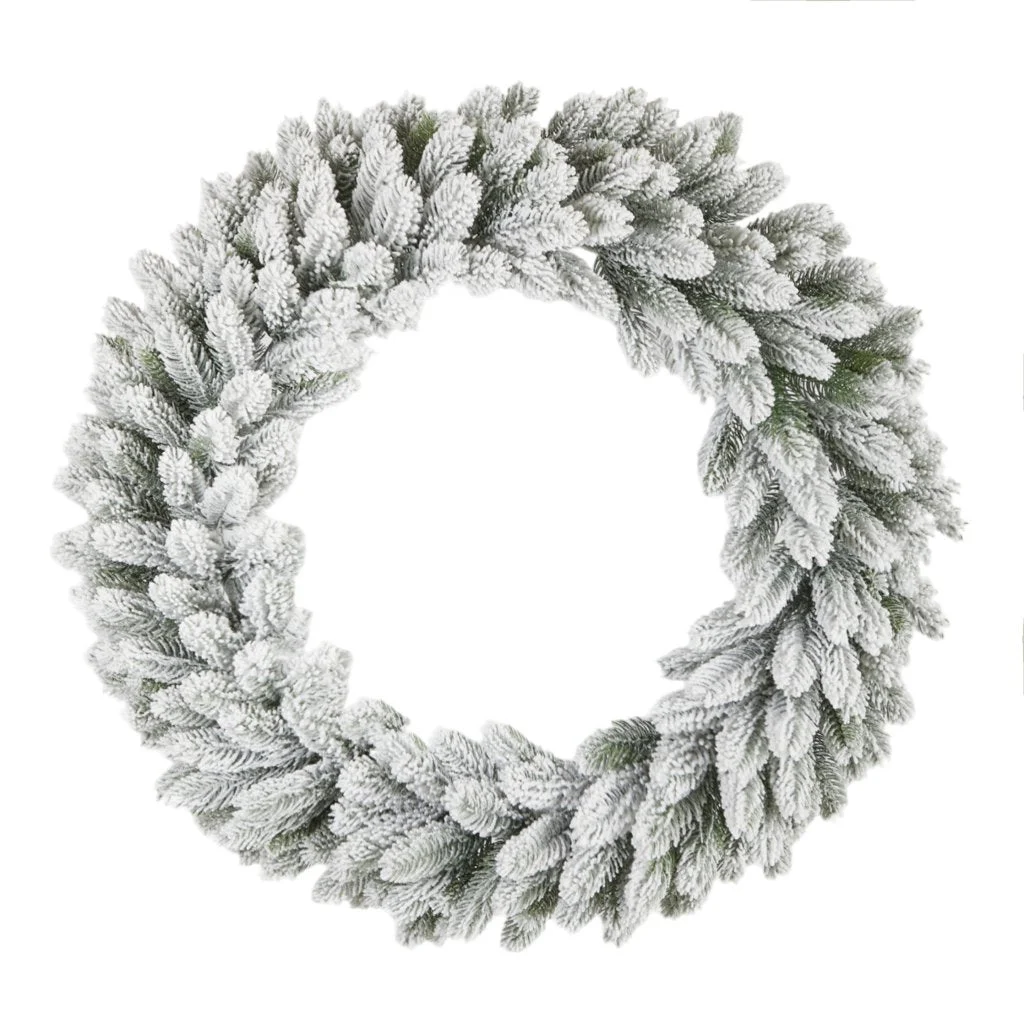 ARPIMEX Corona Pino di Natale Innevata D 80 Cm Bianco Pe