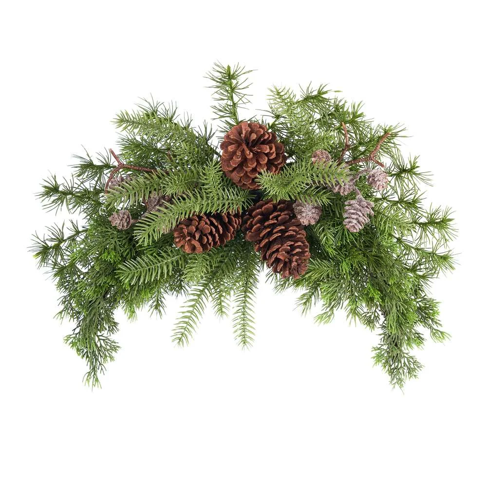 ARPIMEX Festone Natale Pino Harmony 50 Cm con Pigne Verde