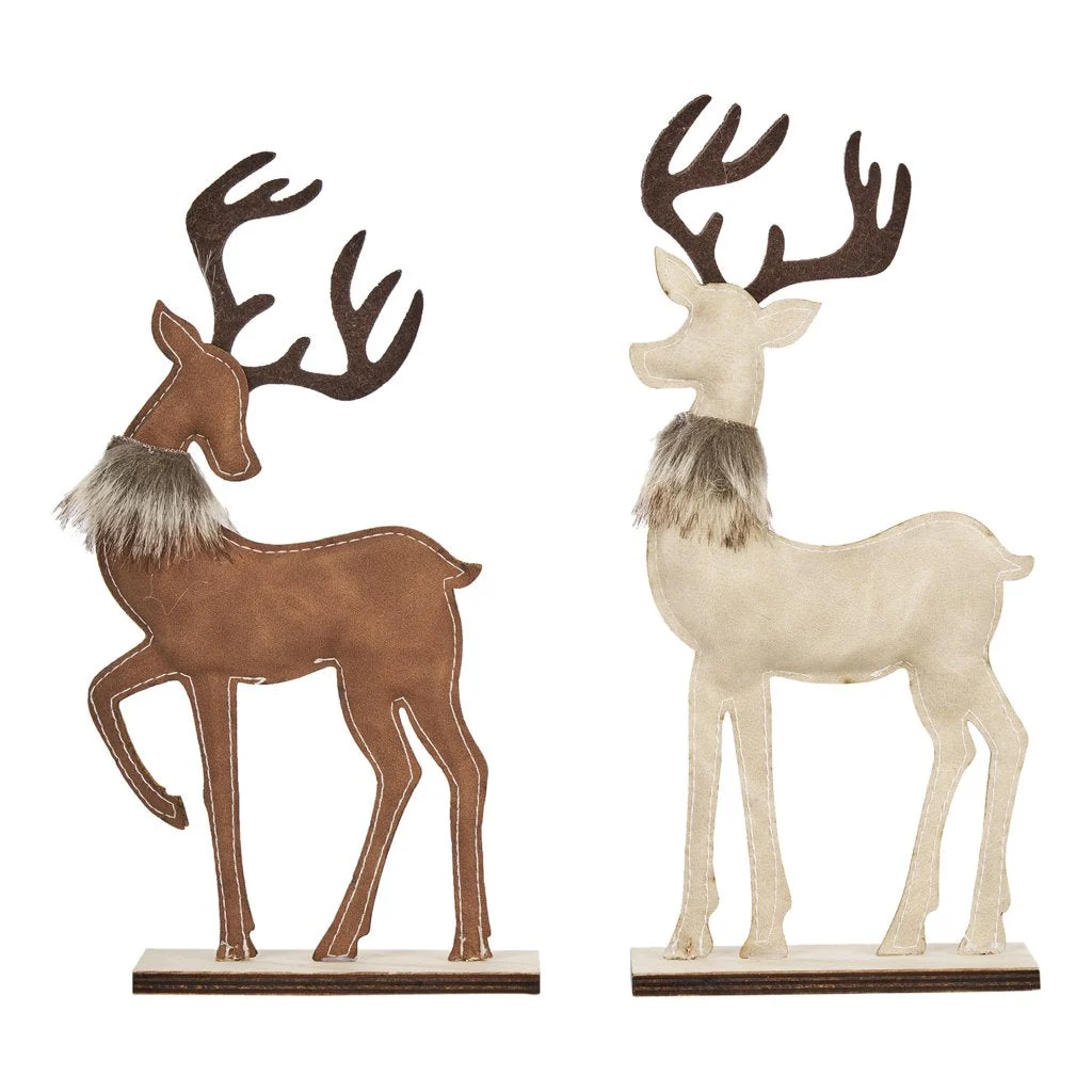 ARPIMEX Renna Stoffa Natale Colori Assortiti 23 Cm Marrone Beige 1 Pz