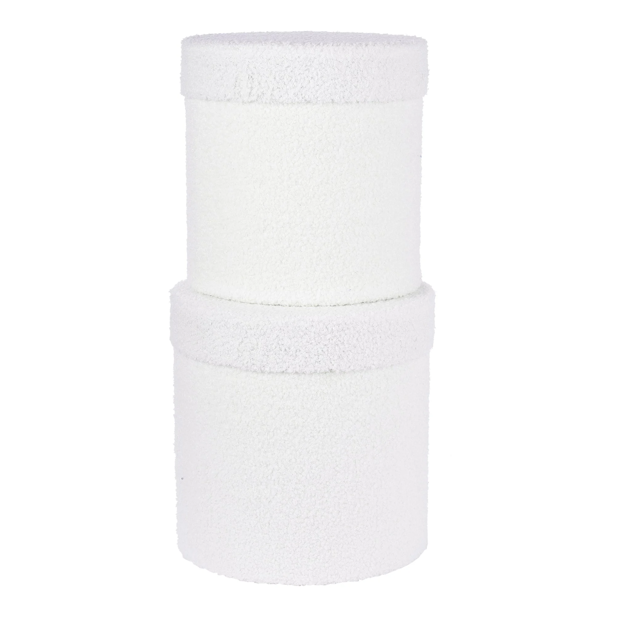 ARPIMEX Set Natale 2 Cappelliere con Pelliccia H 26 Cm D 26 Cm Bianco