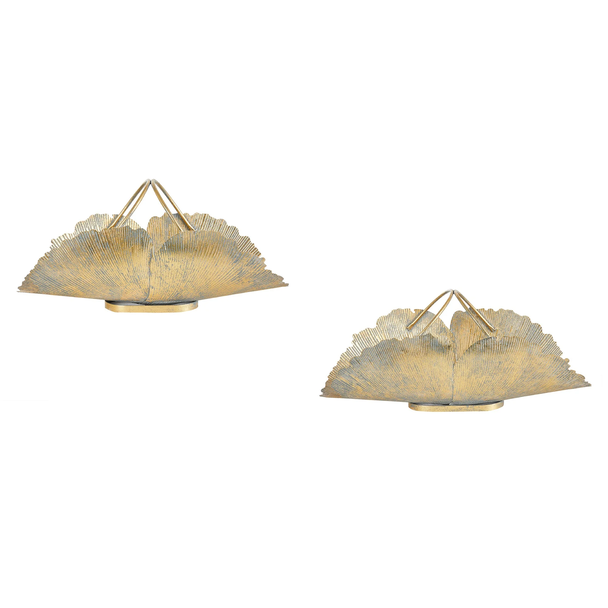ARPIMEX Set 2 Piatti Metallo M.G. 63 x 26 x 27 Cm Gold