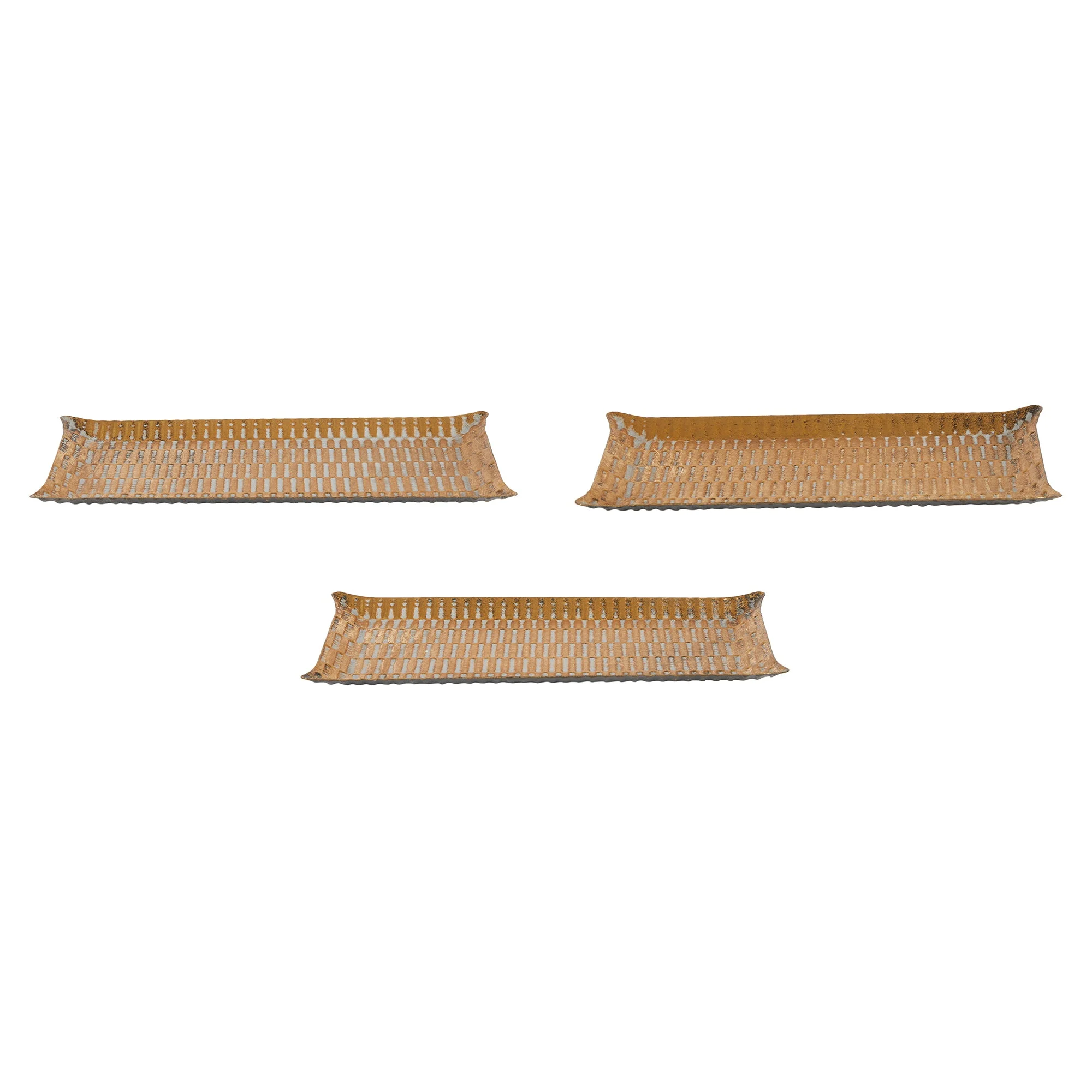 ARPIMEX Set 3 Vassoi M.G. 1 x 17 x 1,5 Cm Metallo Gold