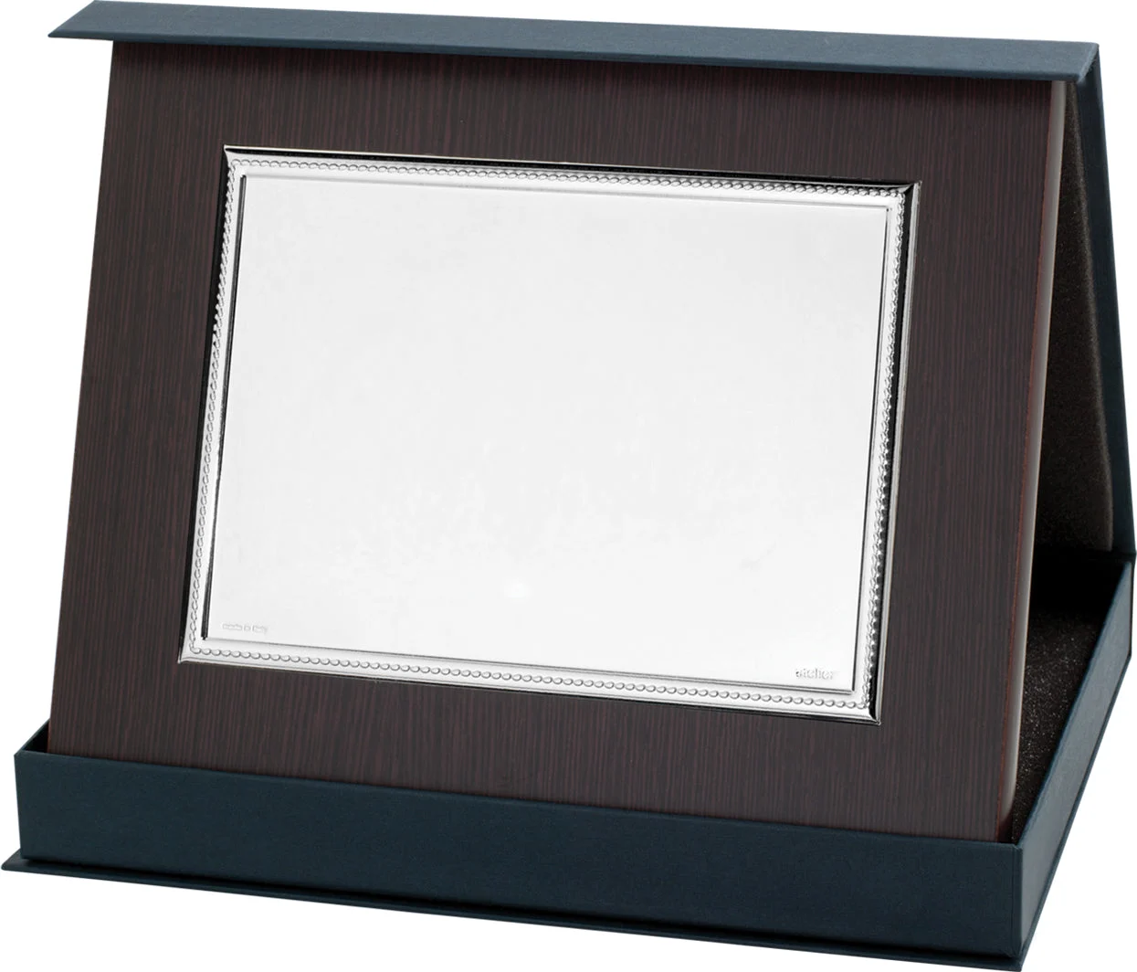 Atelier Targa Bordino Intrecciato 6,5 x 27,5 Cm con Placca Argentato