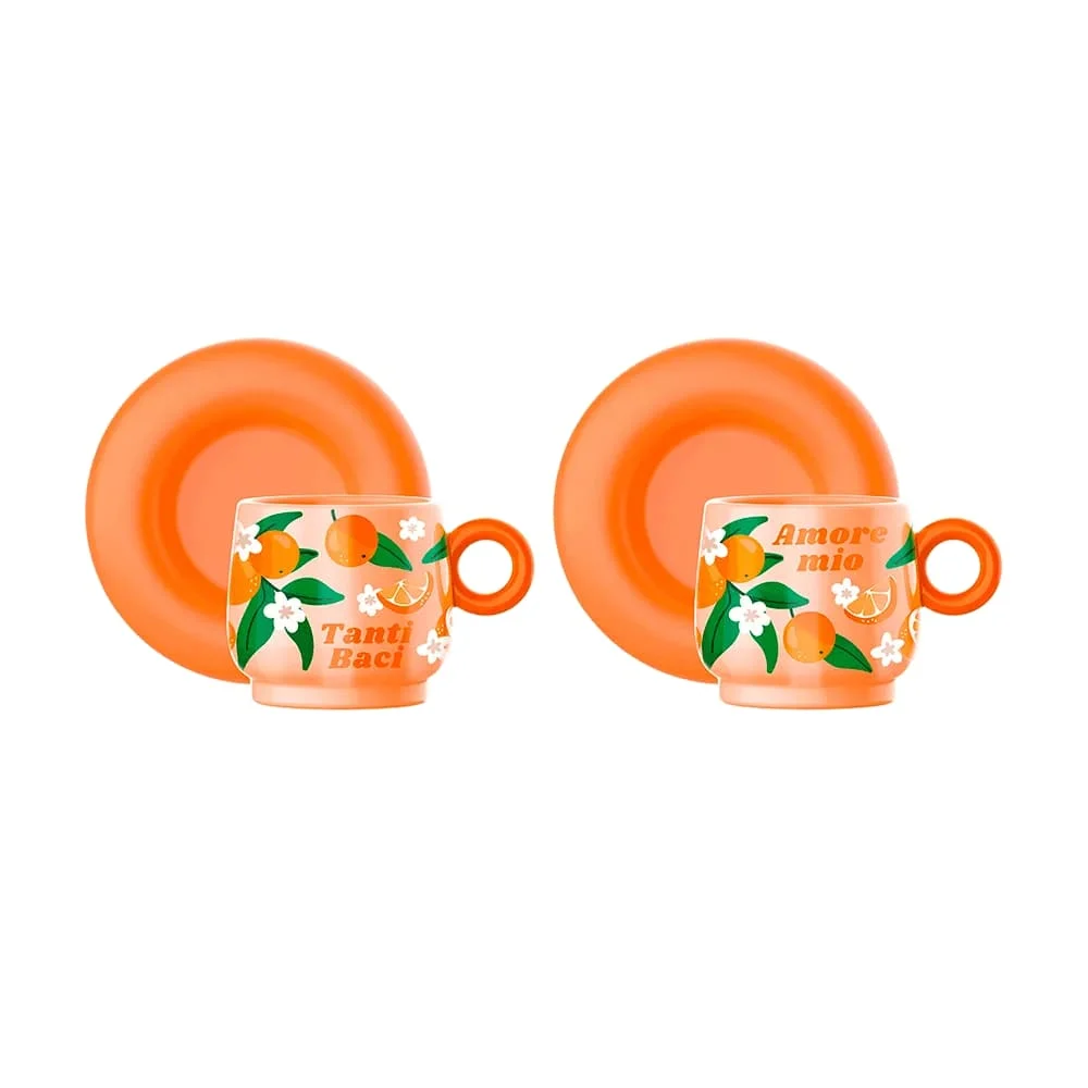 Bialetti Set 2 Tazzine Arance