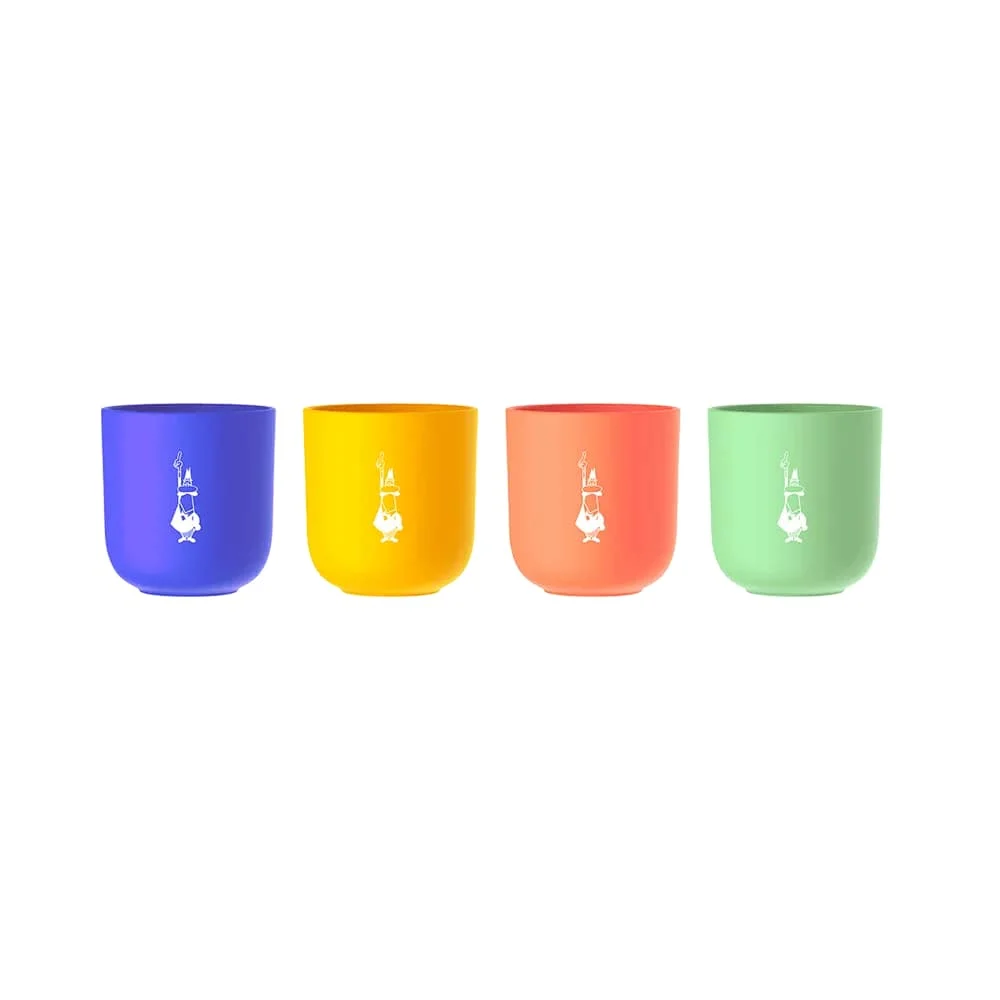 Bialetti Set 4 Bicchierini Caffè Multicolor