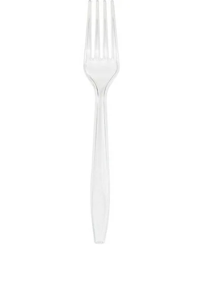 Bigiemme Forchetta Plastica H 18 Cm Trasparente 24 Pz