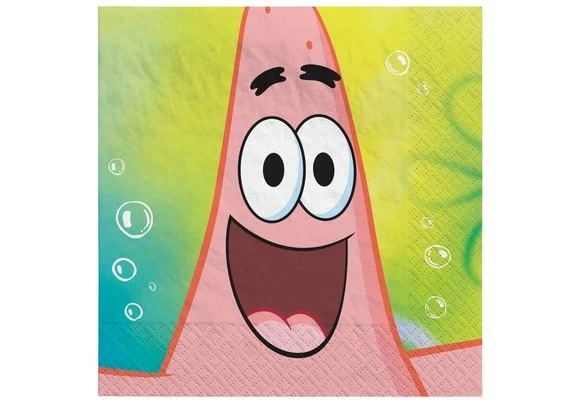 Bigiemme Tovagliolo Spongebob 33 x 33 Cm Multicolor  16 Pz