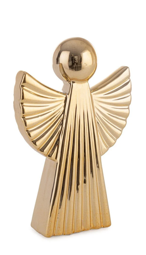 Bizzotto Angelo di Natale Nander H 21,3 Cm Porcellana Oro