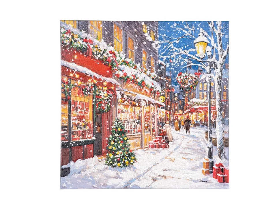 Bizzotto Dipinto Silent Night 9069 di Natale 60 x 60 Cm Multicolor