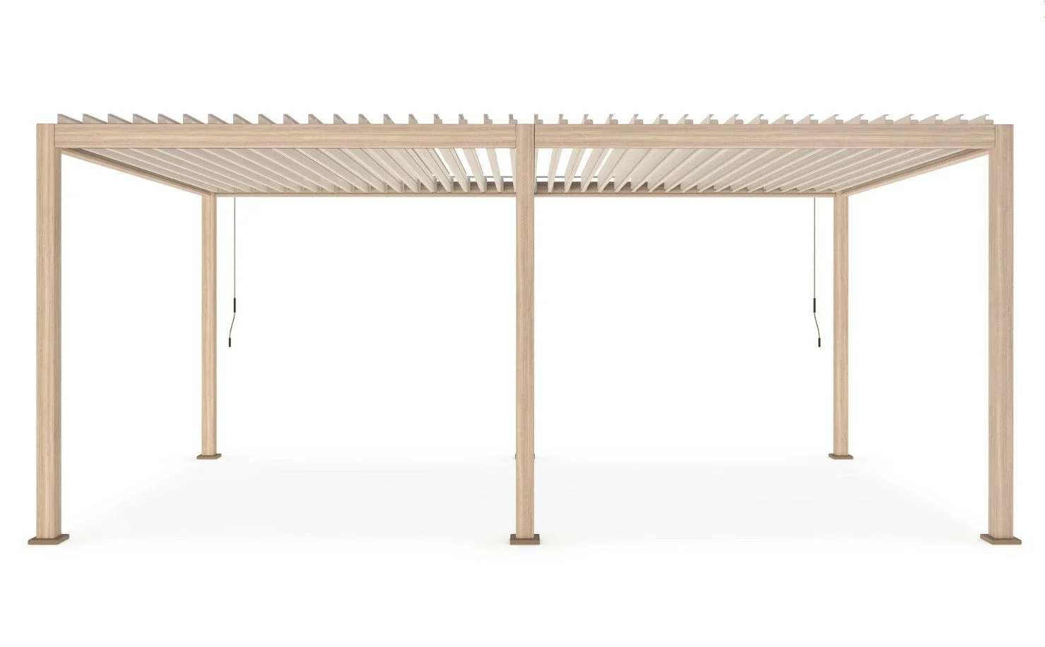 Bizzotto Ocean Pergola Natural Seta PVC Legno 360×600 Doppio Settore