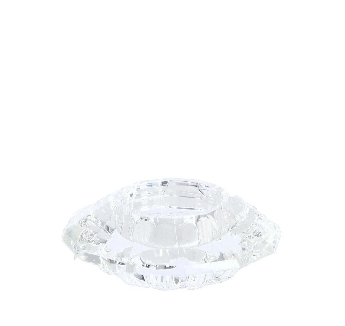 Bizzotto Porta Tealight 1P Eldrid H 3,3 Cm D 9 Cm Vetro Trasparente