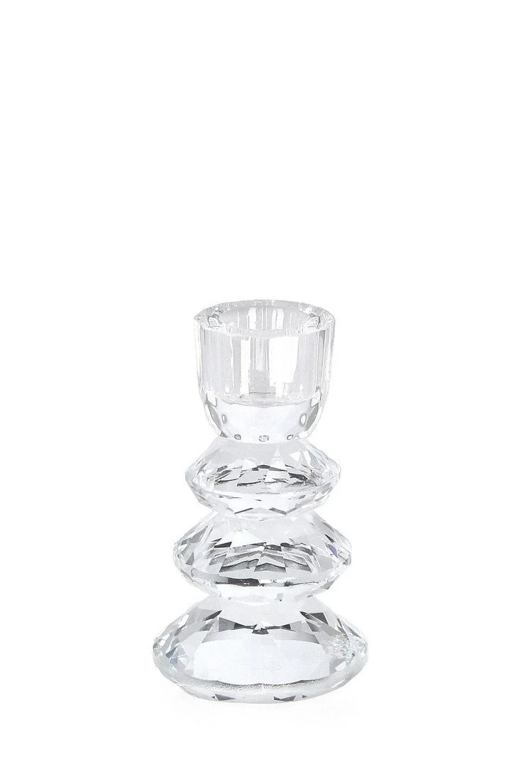 Bizzotto Portacandela 1P Eldrid H 10,8 Cm D 6 Cm Vetro Trasparente