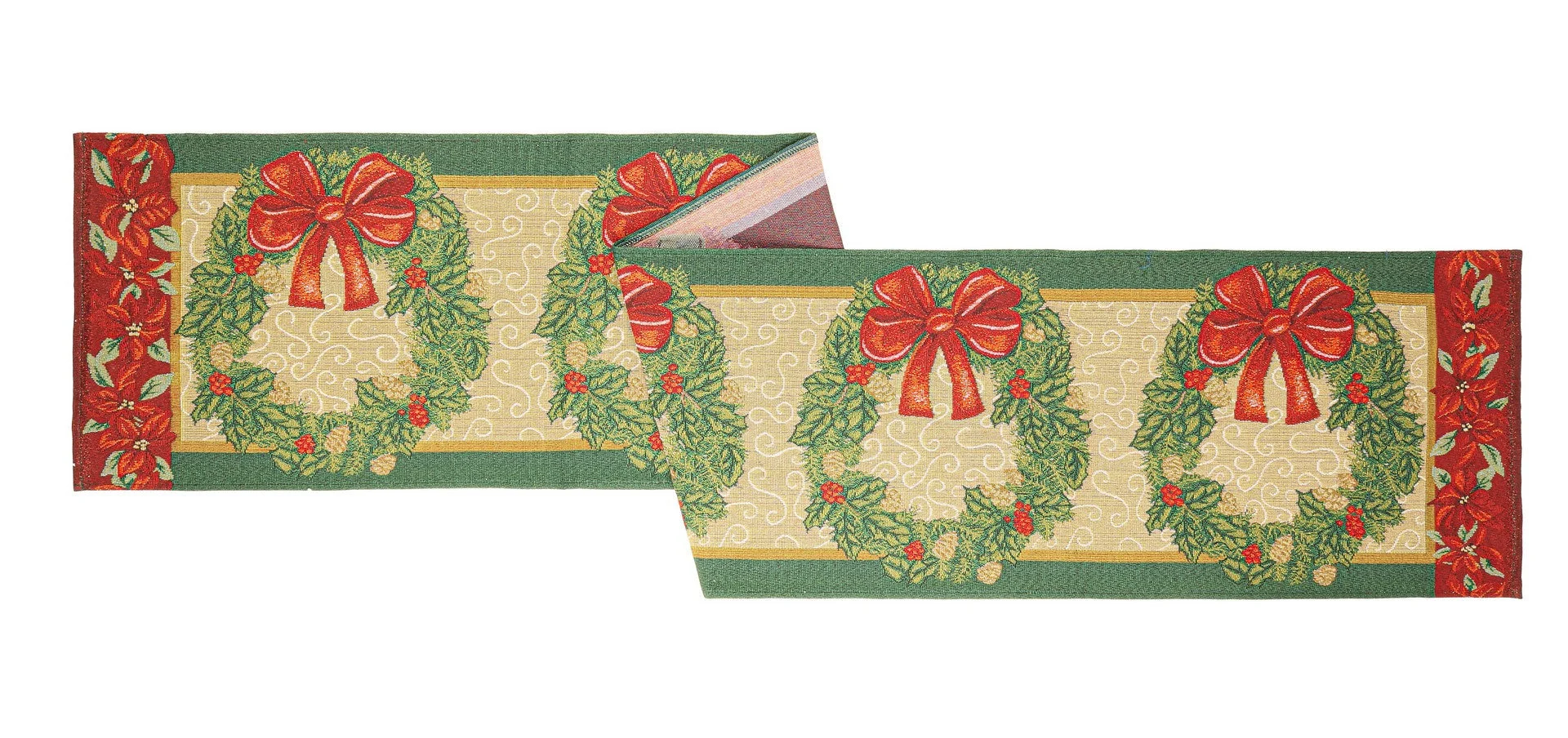 Bizzotto Runner Coronet di Natale 183 x 33 Cm Verde
