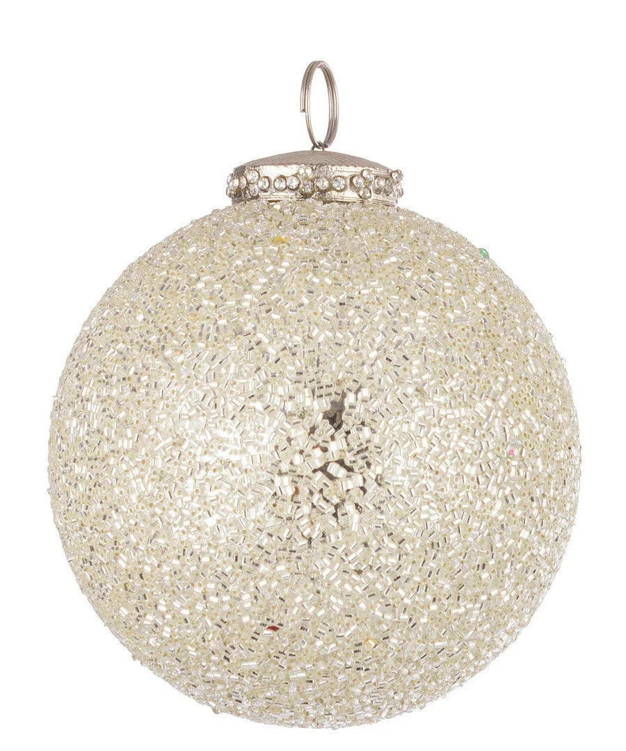 Bizzotto Sfera di Natale Viktoria D 100 Mm Vetro Champagne