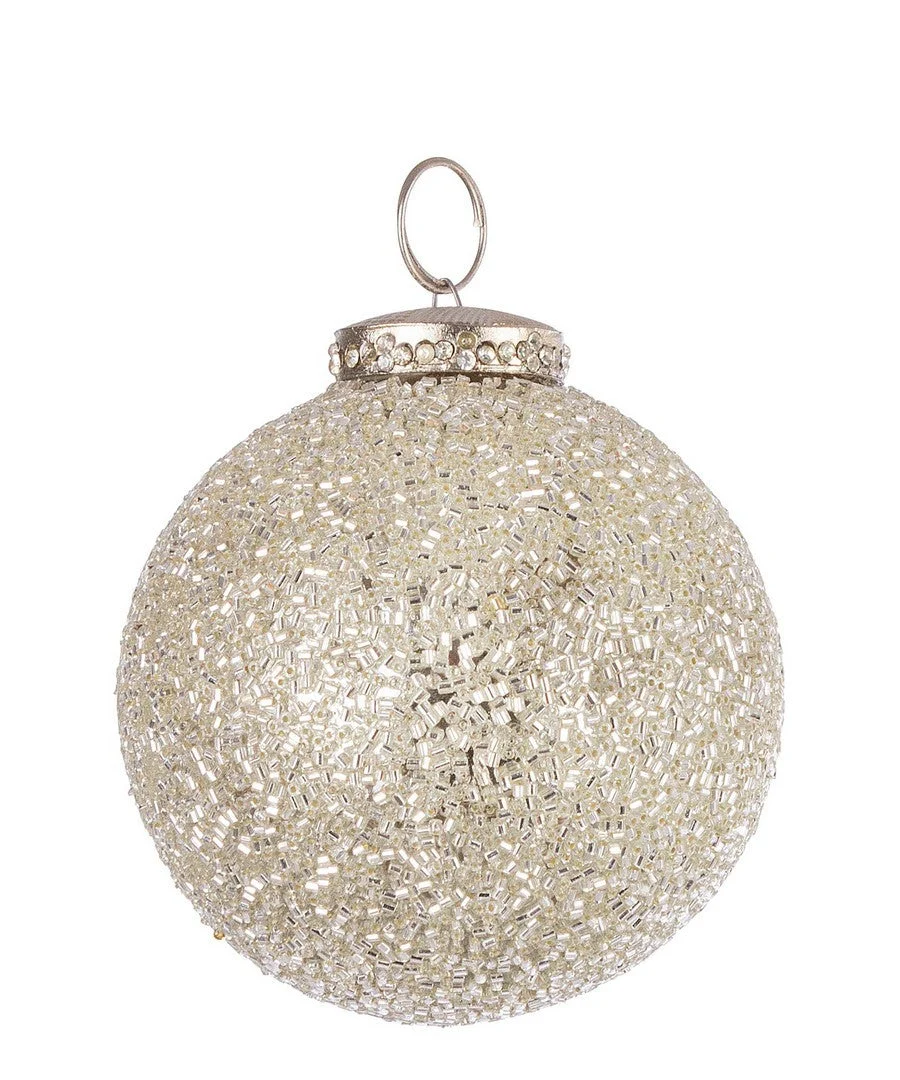 Bizzotto Sfera di Natale Viktoria D 80 Mm Vetro Champagne