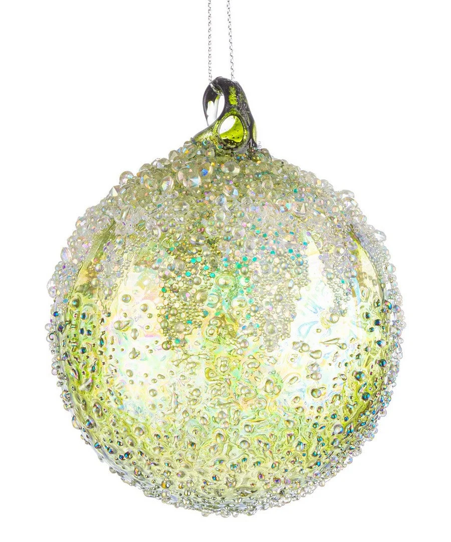 Bizzotto Sfera di Natale Wink D 80 Mm Vetro Verde