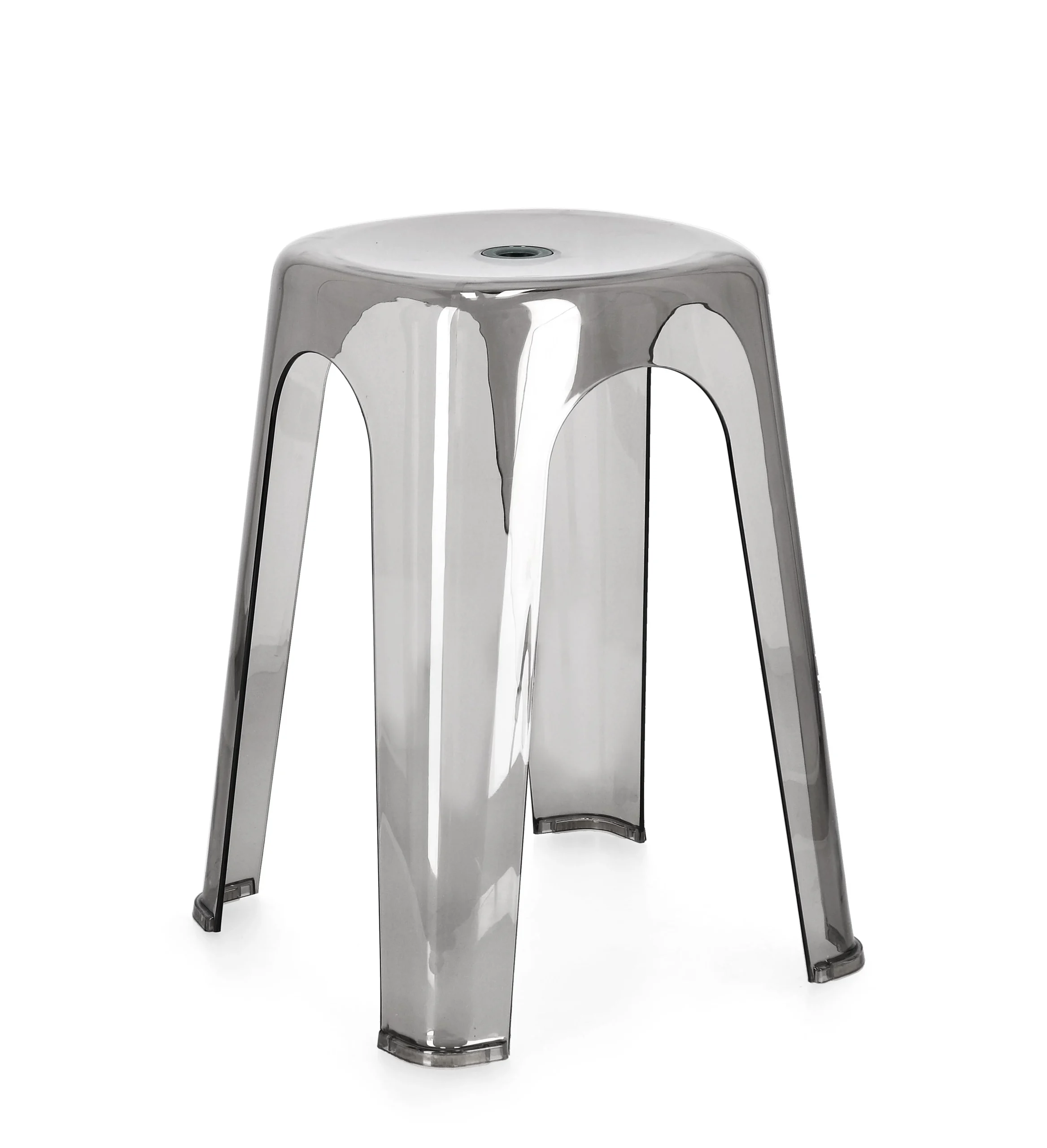Bizzotto Sgabello Sonny H 46,5 Cm  Grigio Trasparente