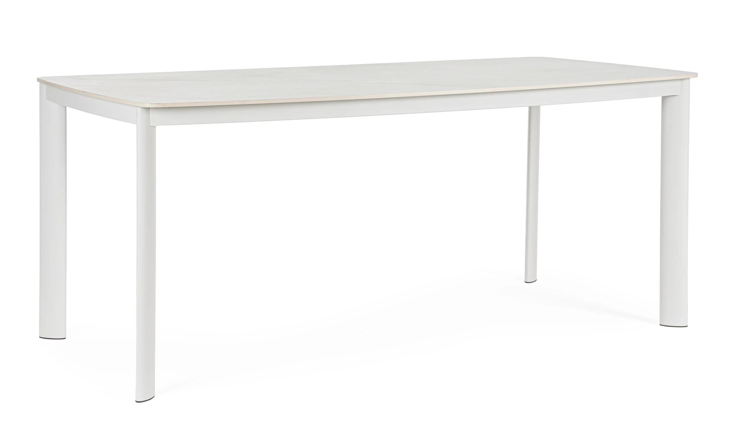 Bizzotto Alcora Tavolo Outdoor Bianco Alluminio Pietra 180×90 cm