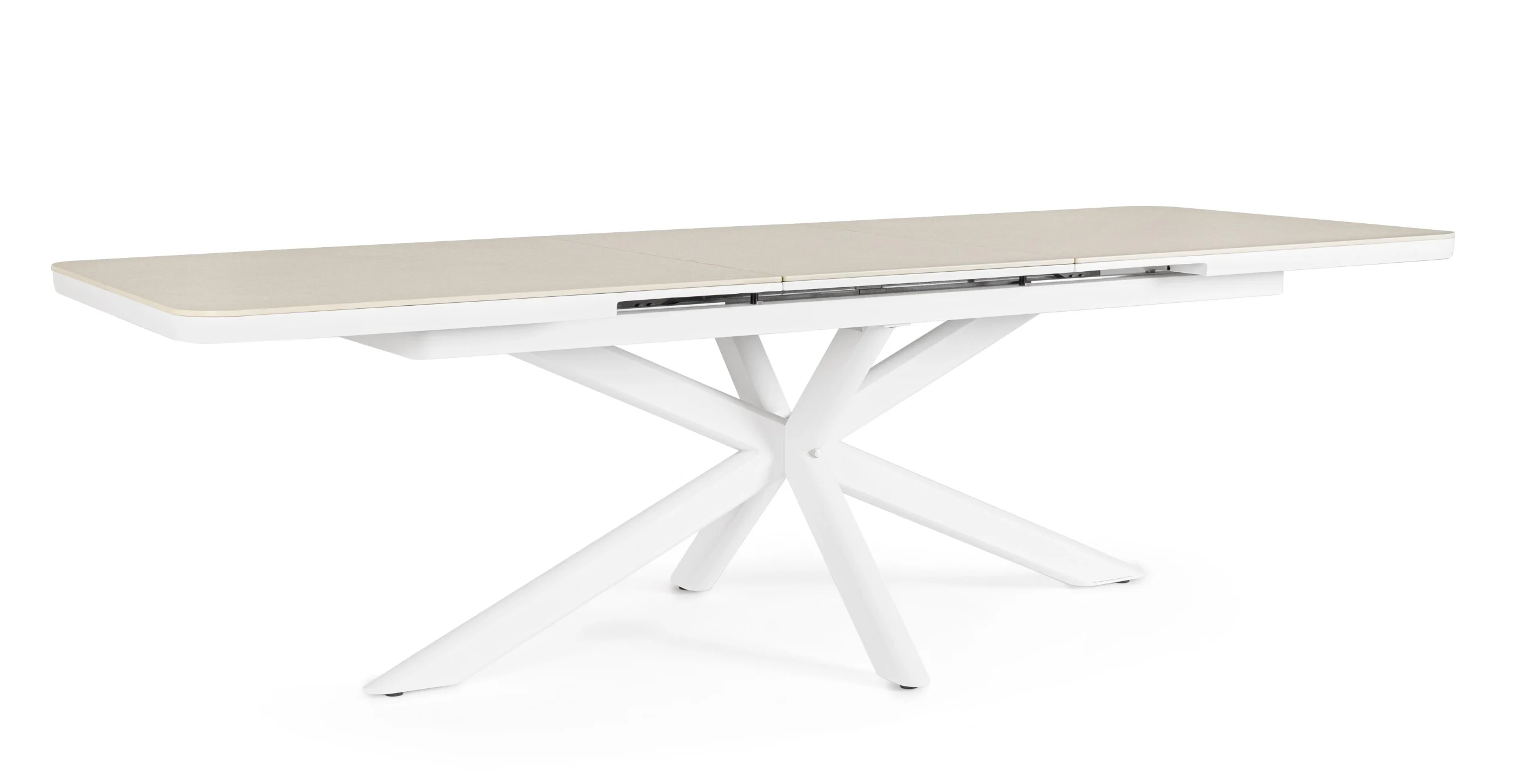 Bizzotto Pascal Tavolo Allungabile Bianco Alluminio Pietra 200–260 cm