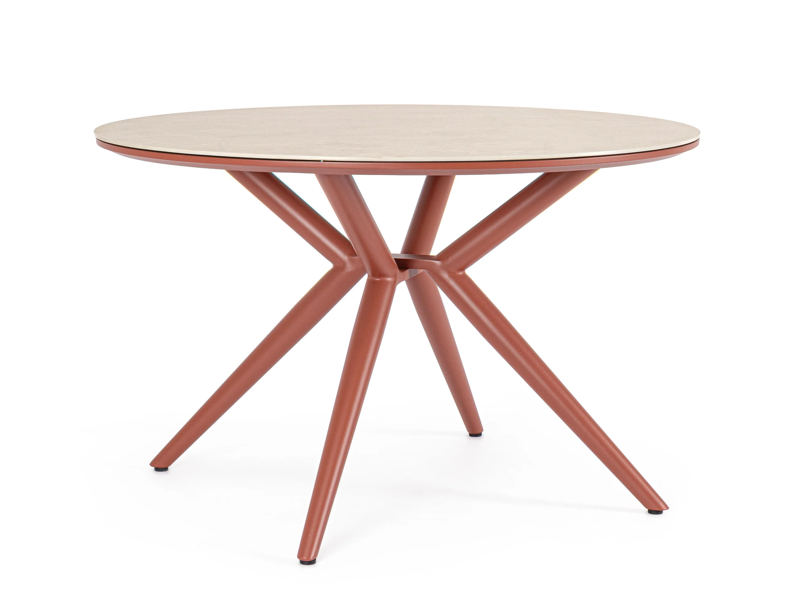 Bizzotto Cabas Tavolo Rotondo Rame Alluminio Pietra Ø 120 cm