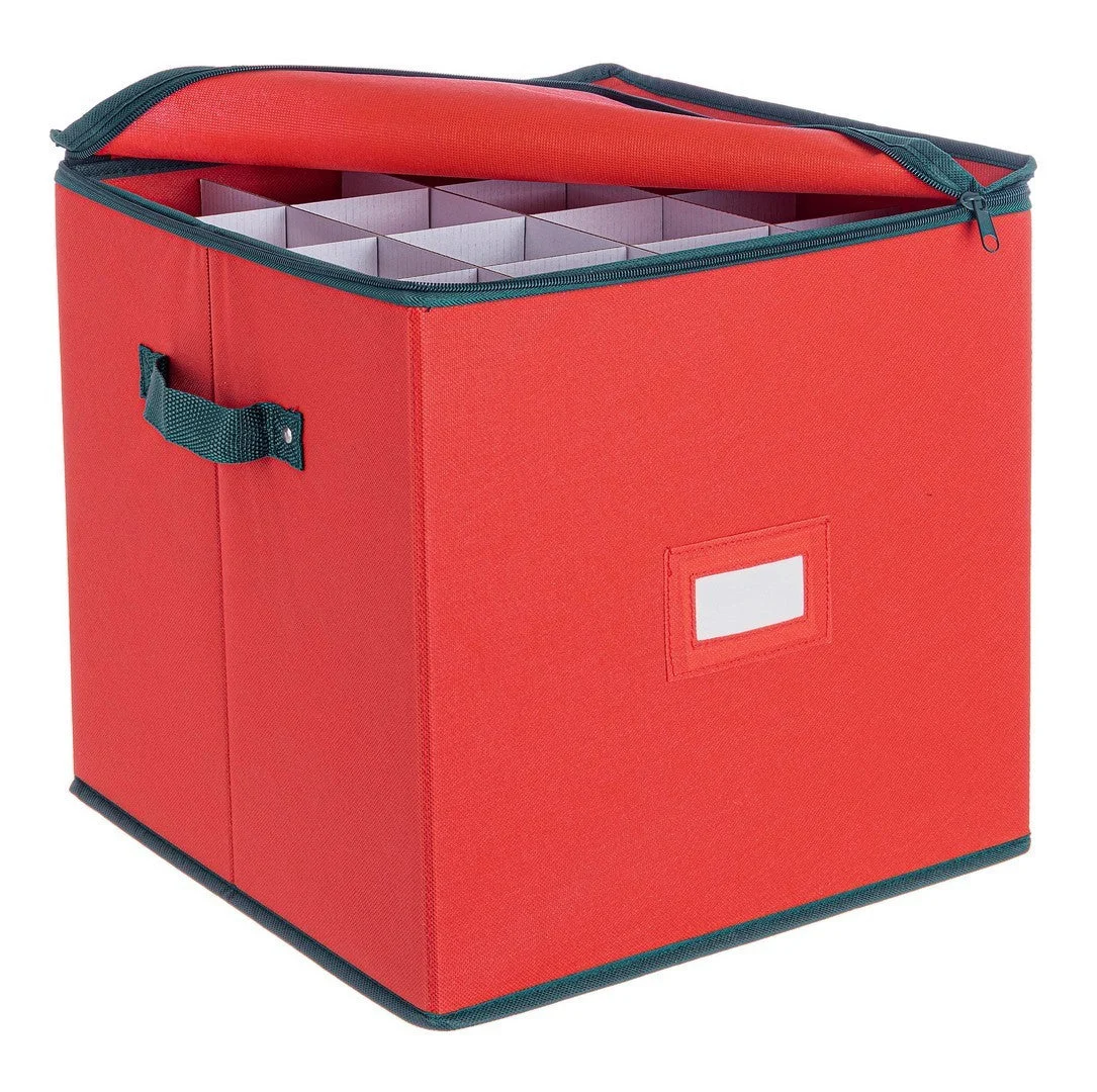 Bizzotto Contenitore Natalizio Xmas per 27 Sfere D 100 Mm Quadrato Rosso