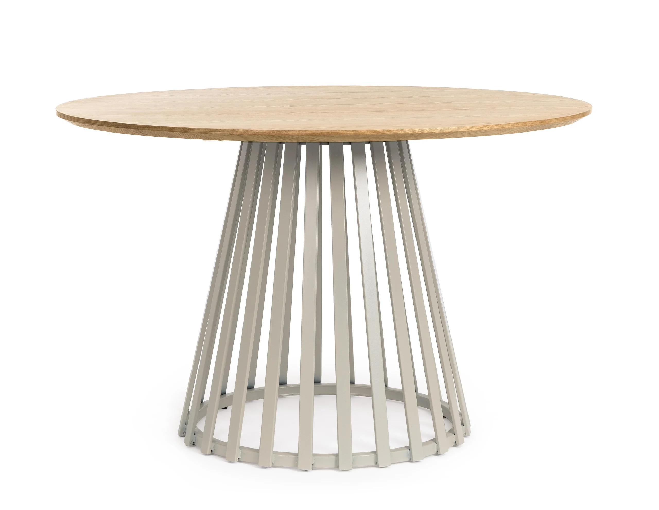 Bizzotto Tavolo Cillian Rotondo D 120 Cm Warm Grey Natural