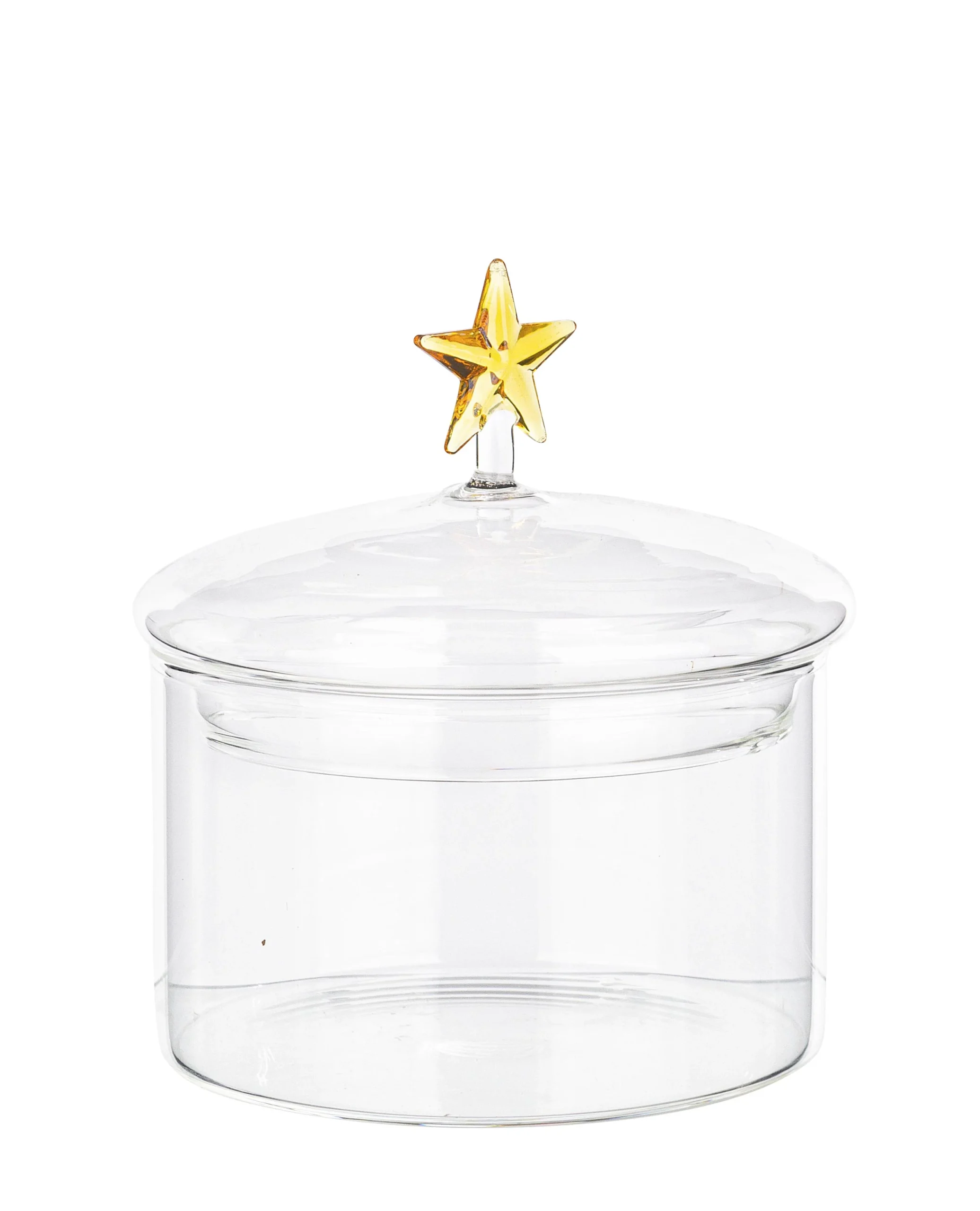 Bizzotto Vaso Natale Astrea con Stella Vetro H 11 Cm D 10 Cm