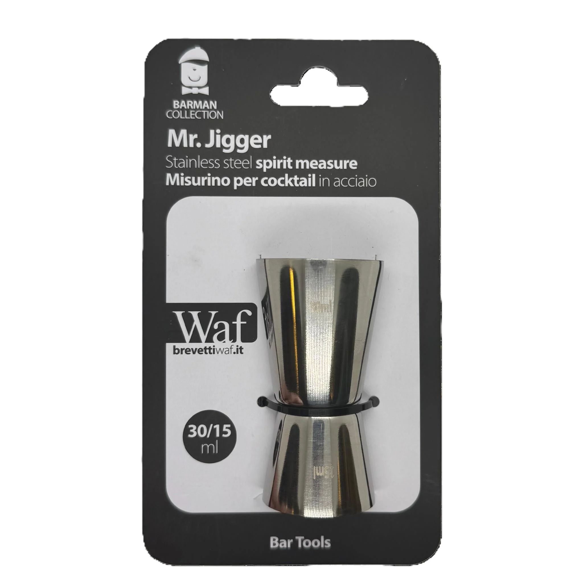 Brevetti WAF Misurino 30 / 15 Ml per Cocktail in Acciaio