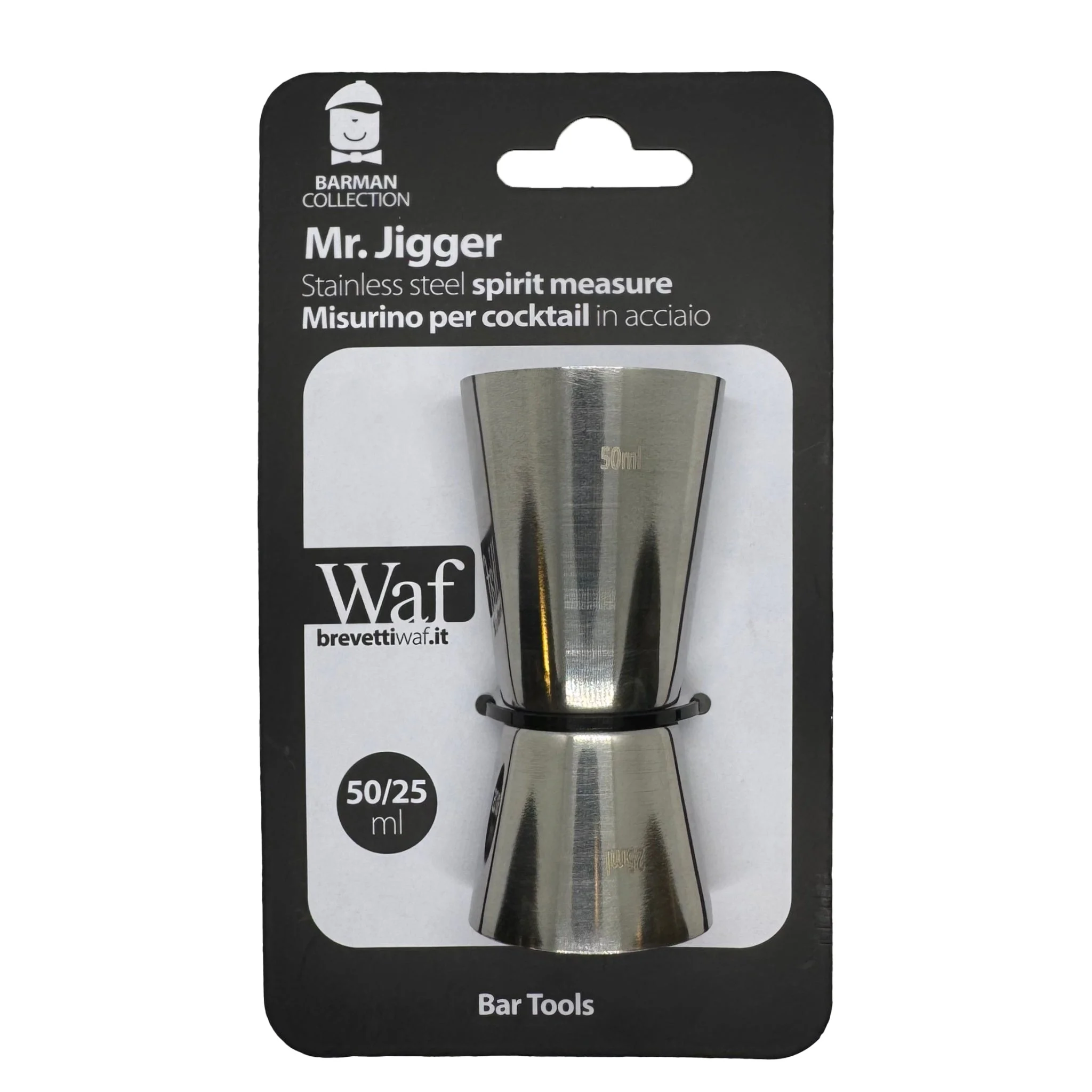 Brevetti WAF Misurino 50 / 25 Ml per Cocktail in Acciaio