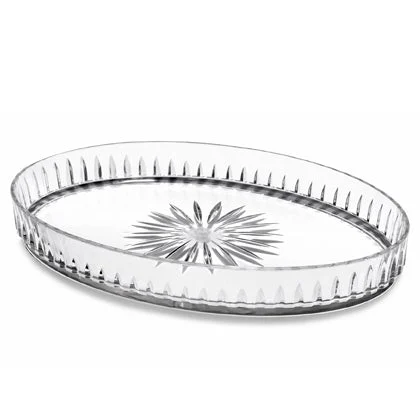 Brevetti WAF Vassoio Milano Oval Tray 23,5 x 15,4 Cm Plastica San Trasparente 1 Pz