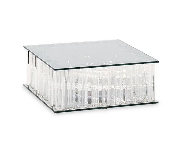 Cupido&Co. Alzata Vetro con Led 250 x 250  Mm H 100 Mm