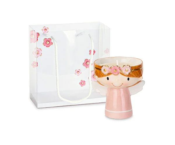 Cupido&Co. Candela Angioletto Rosa D 75 Mm H 95 Mm con Shopper