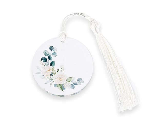 Cupido&Co. Tondo Acrilico Blooming Love e Nappa D 45 Mm Bianco Verde 12 Pz