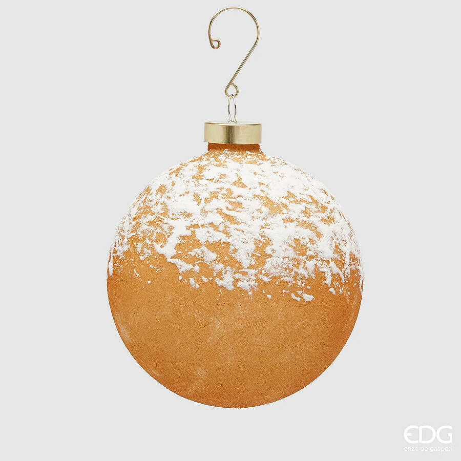 EDG Enzo De Gasperi Addobbo Natale Palla Marzapane D 11 Cm Hazelnut