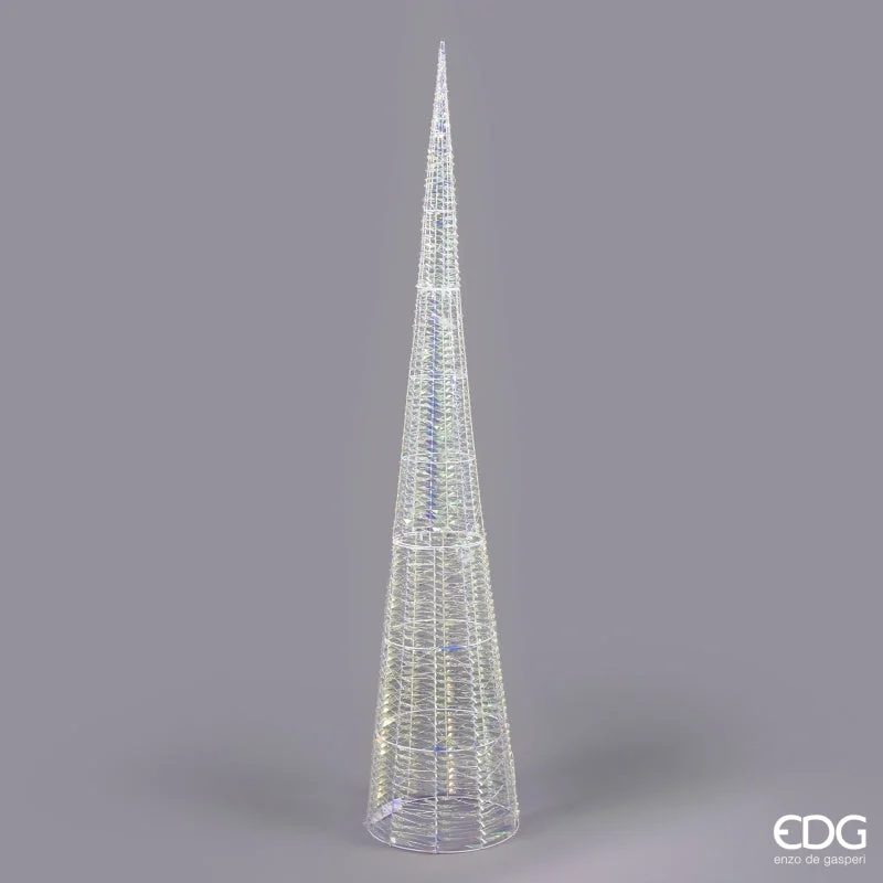 EDG Enzo De Gasperi Albero di Natale Led Stripes Cono 3200 Microled H 280 cm D 45 Cm