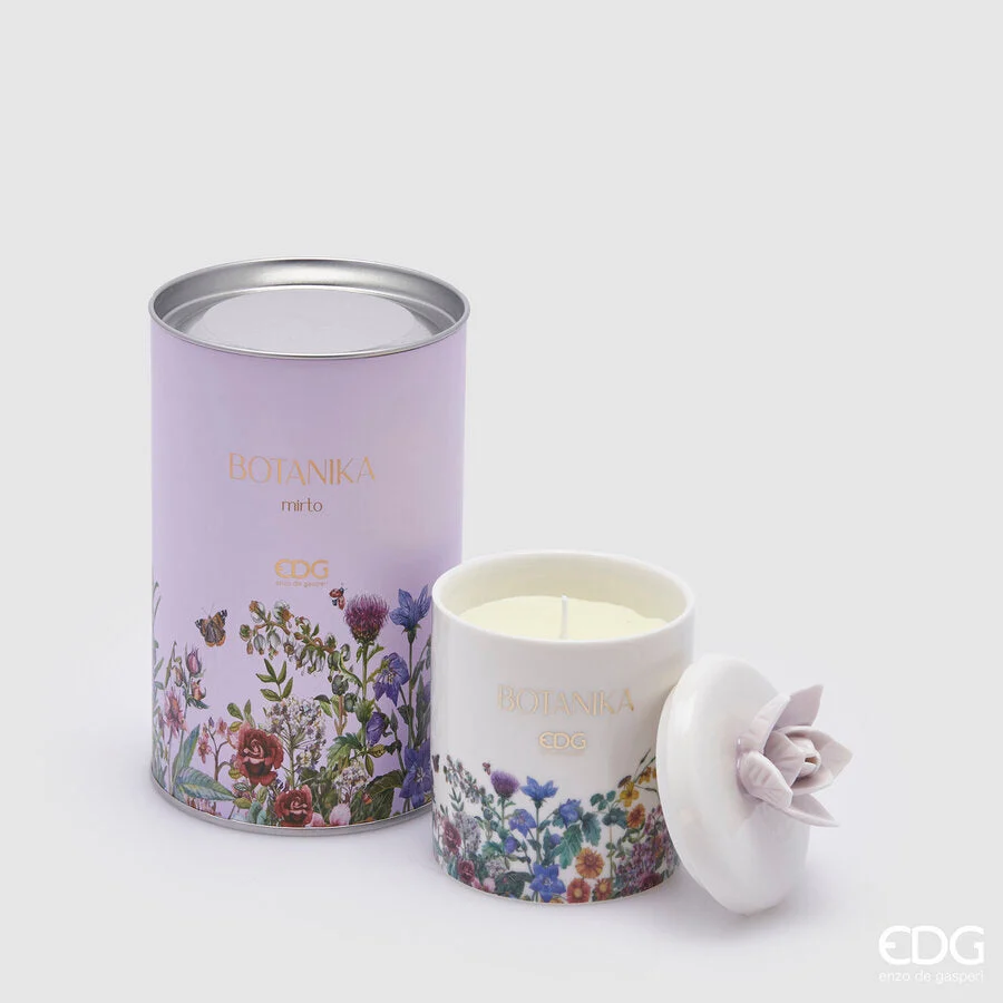 EDG Enzo De Gasperi Candela Botanika C/Ceram. H 13 Cm D 8 Cm C2 Mirto