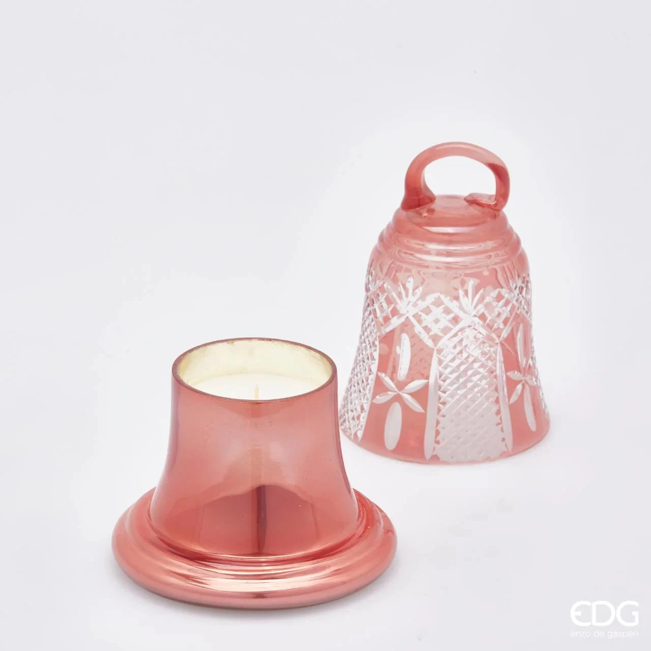 EDG Enzo De Gasperi Candela Campana H 18 Cm D 13 Cm Pink