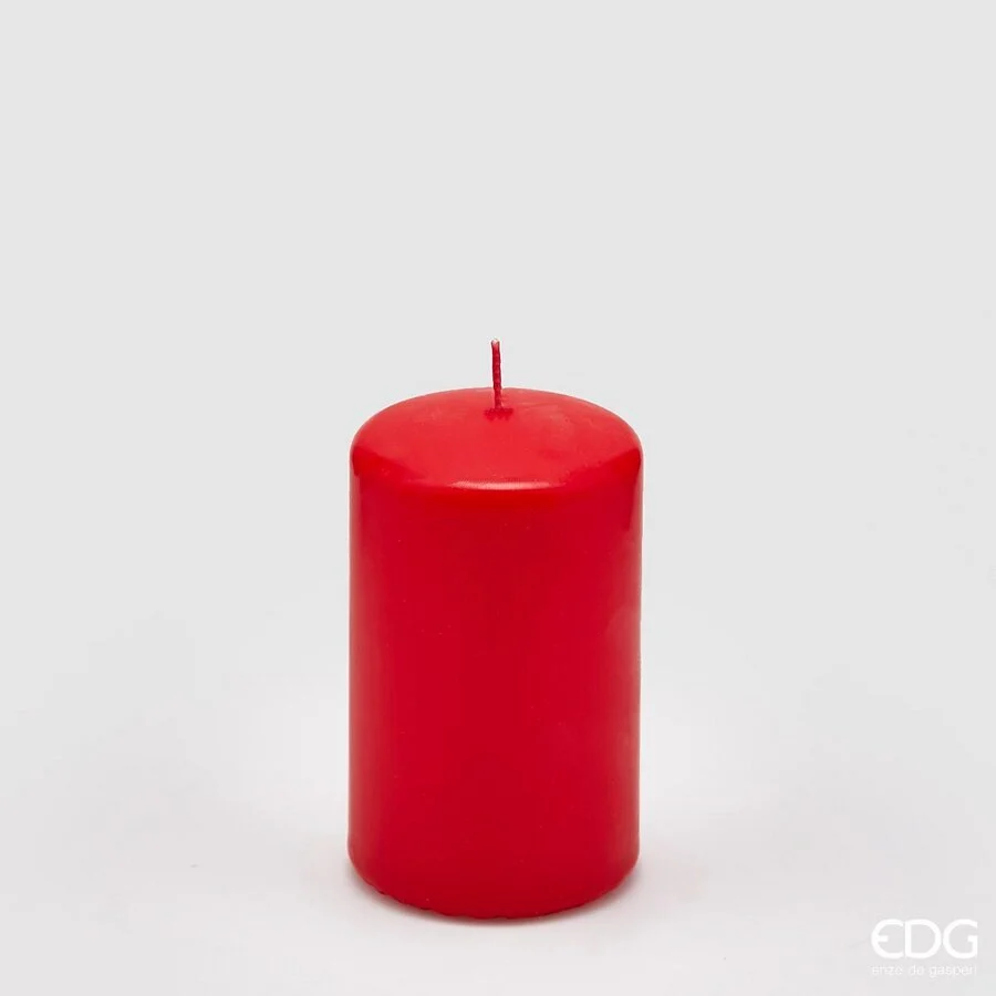 EDG Enzo De Gasperi Candela Classic Moccolo H 10 Cm D 6 Cm Red
