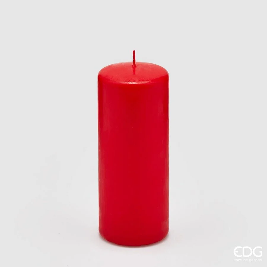 EDG Enzo De Gasperi Candela Classic Moccolo H 15 Cm D 6 Cm Red