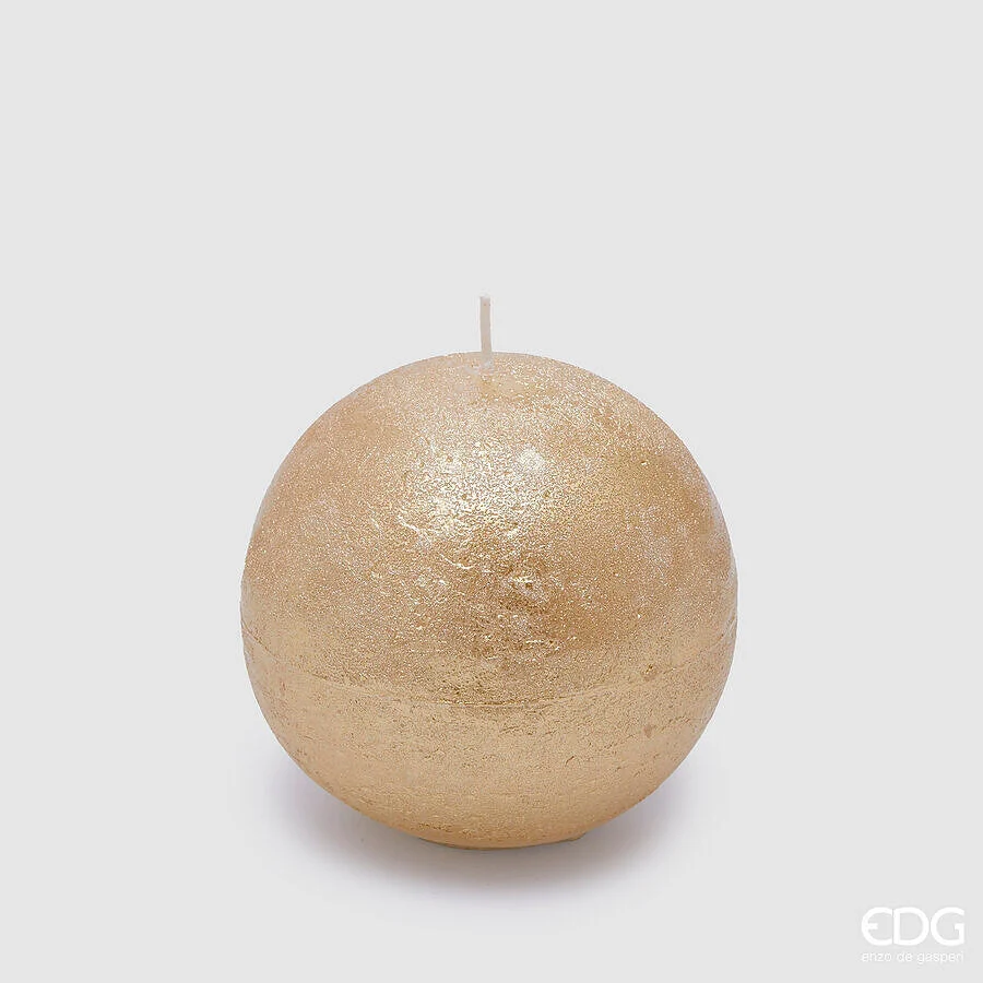 EDG Enzo De Gasperi Candela Sfera Rustic D 10 Cm Light Gold