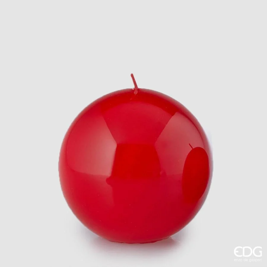 EDG Enzo De Gasperi Candela Sfera D 10 Cm Laccata Red