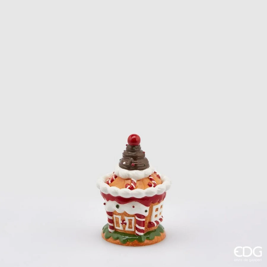 EDG Enzo De Gasperi Contenitore Natale Coppagelato H 13 Cm D 9 Cm Hazelnut
