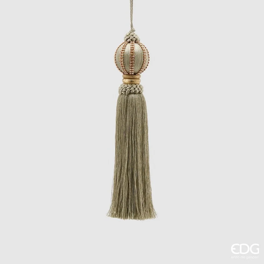 EDG Enzo De Gasperi Decorazione di Natale Nappa Gemme Meridian. H 27 Cm D 6 Cm Light Green