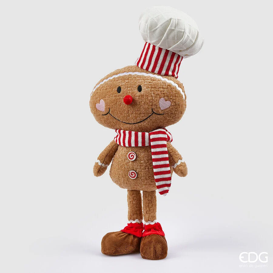EDG Enzo De Gasperi Decoro Natale Marzapane H 52 Cm 25 x 13 Cm Brown