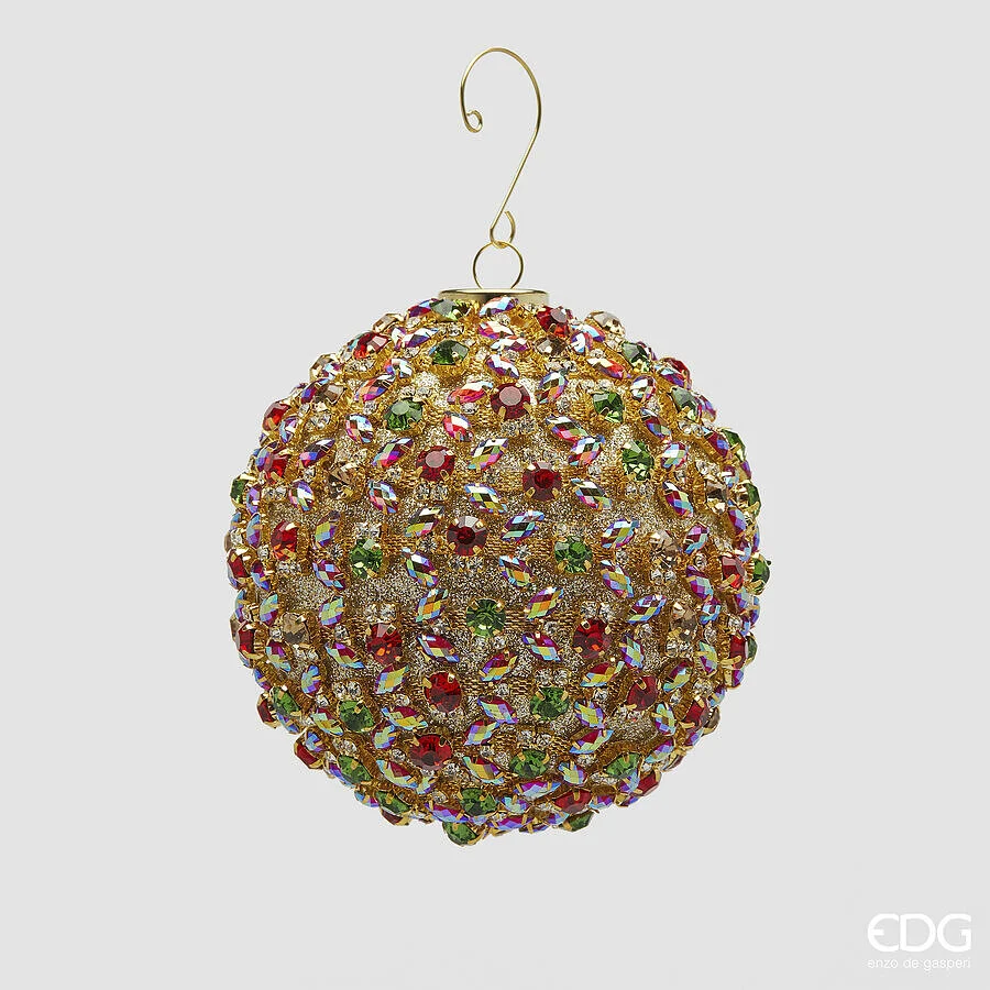 EDG Enzo De Gasperi Addobbo Palla Godiva di Natale D 10 Cm Multicolor