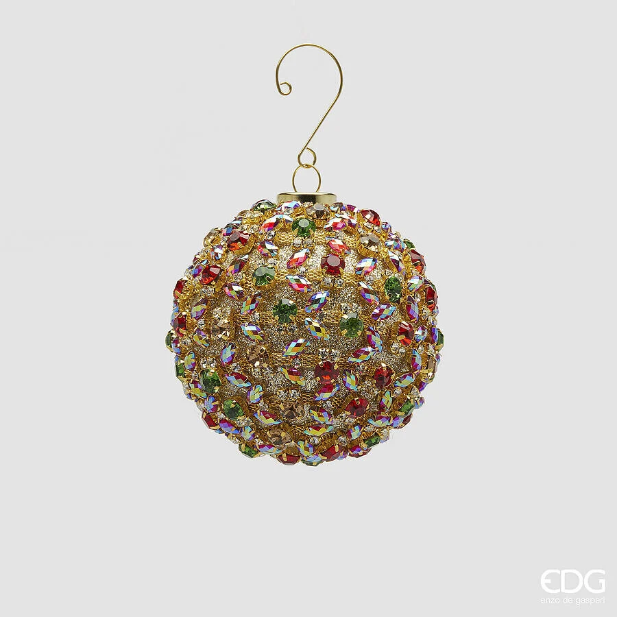 EDG Enzo De Gasperi Addobbo Palla Godiva di Natale D 8 Cm Multicolor