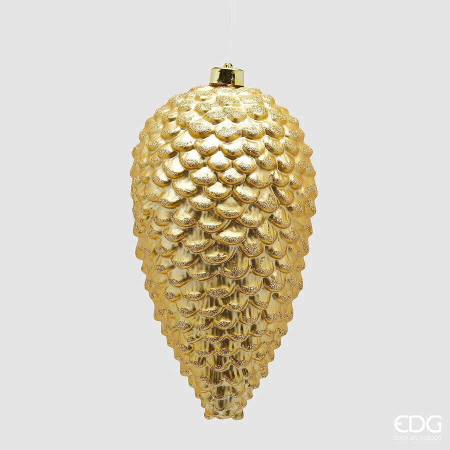 EDG Enzo De Gasperi Addobbo Pigna Natale H 25 Cm Gold