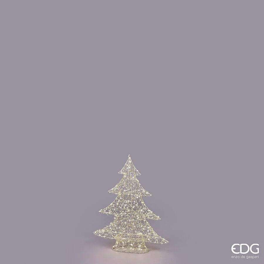 EDG Enzo De Gasperi Albero di Natale Led Pearls 400 MicroLed H 59 Cm L 48 Cm L 12 Cm IP44 Light Gold