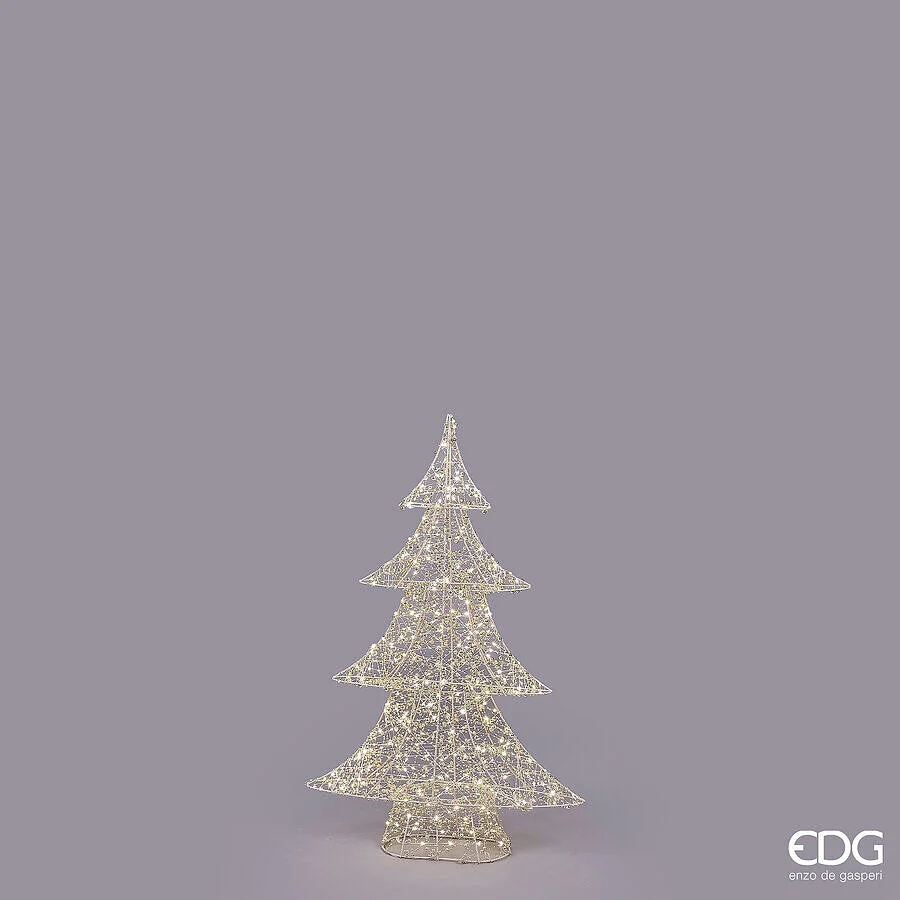 EDG Enzo De Gasperi Albero di Natale Led Pearls 500 MicroLed H 80 Cm L 54 Cm L 14 Cm IP44 Light Gold