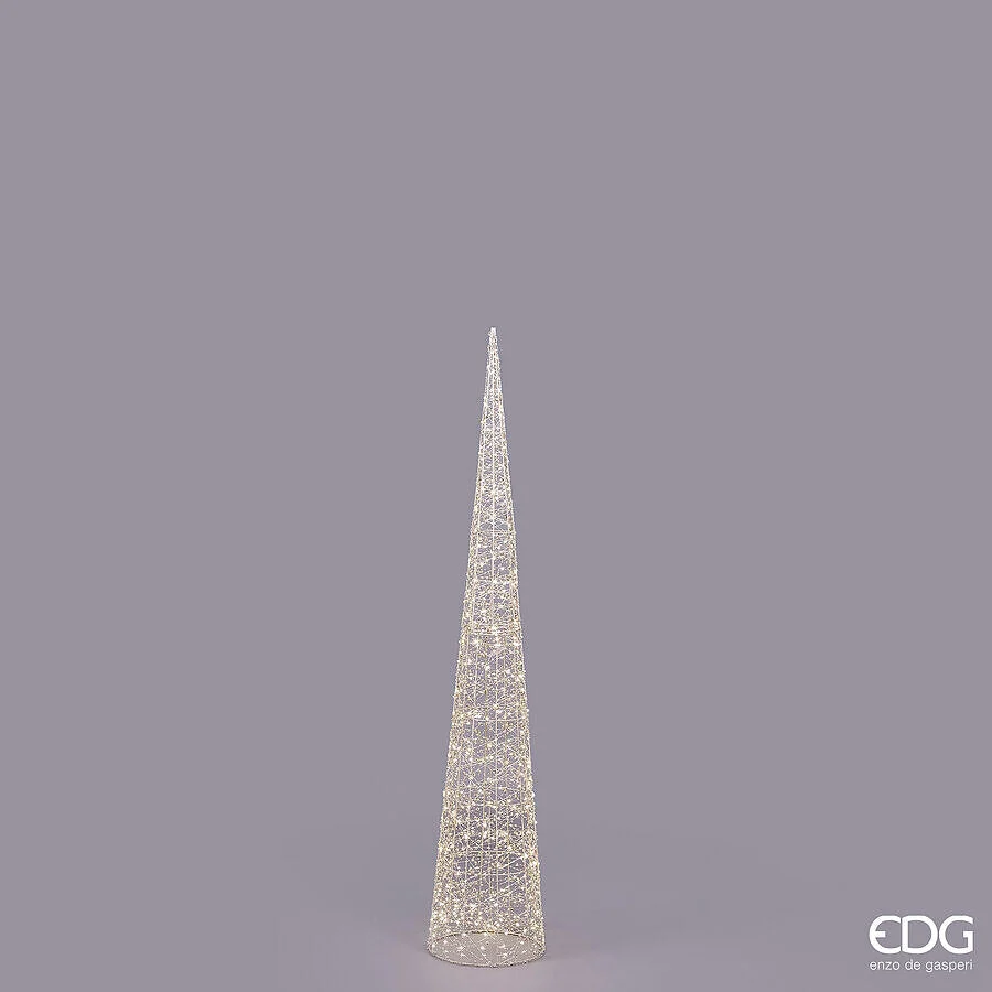 EDG Enzo De Gasperi Albero di Natale Led Pearls Cono 720 MicroLed H 150 Cm D 28 Cm IP44 Light Gold
